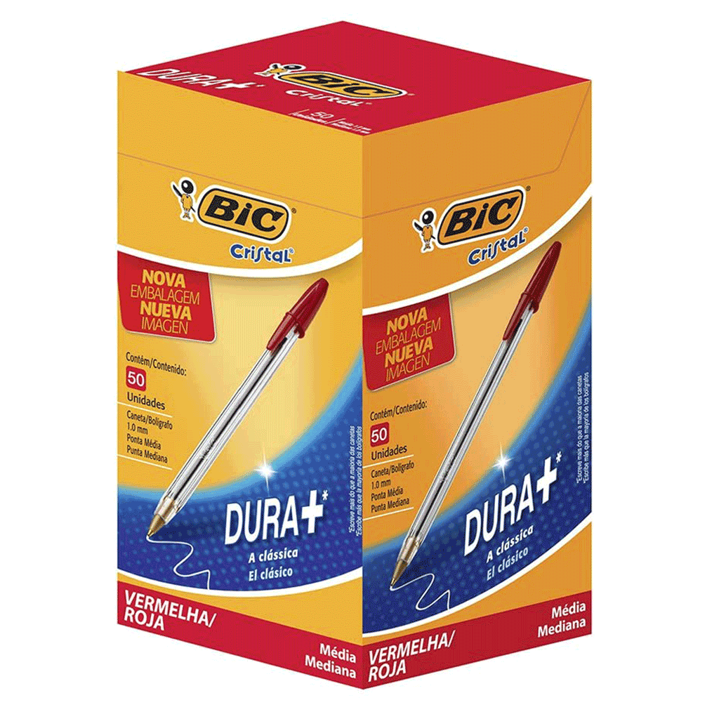 Caneta Bic Cristal Vermelha - Unidade