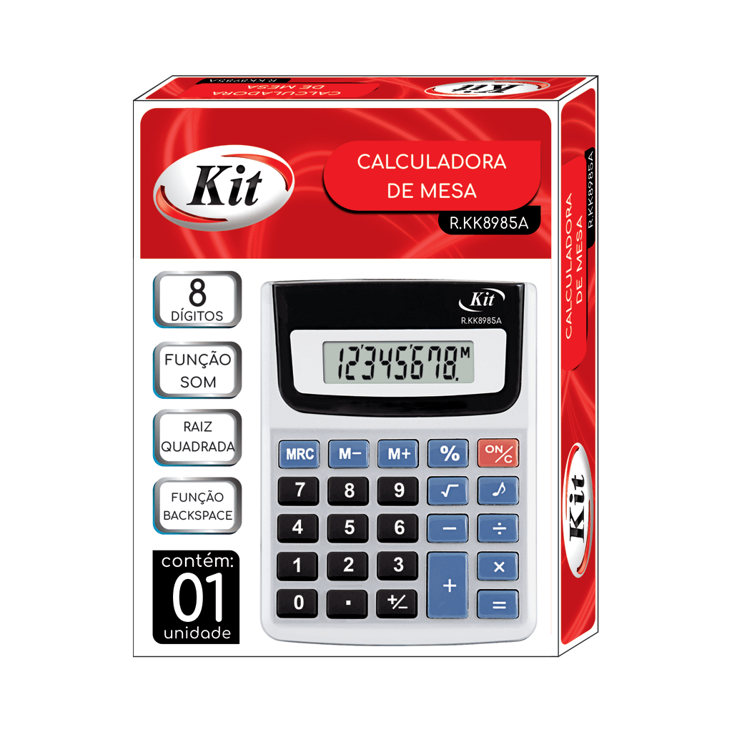 CALCULADORA DE MESA 8 DIGITOS BATERIA R.KK8985A