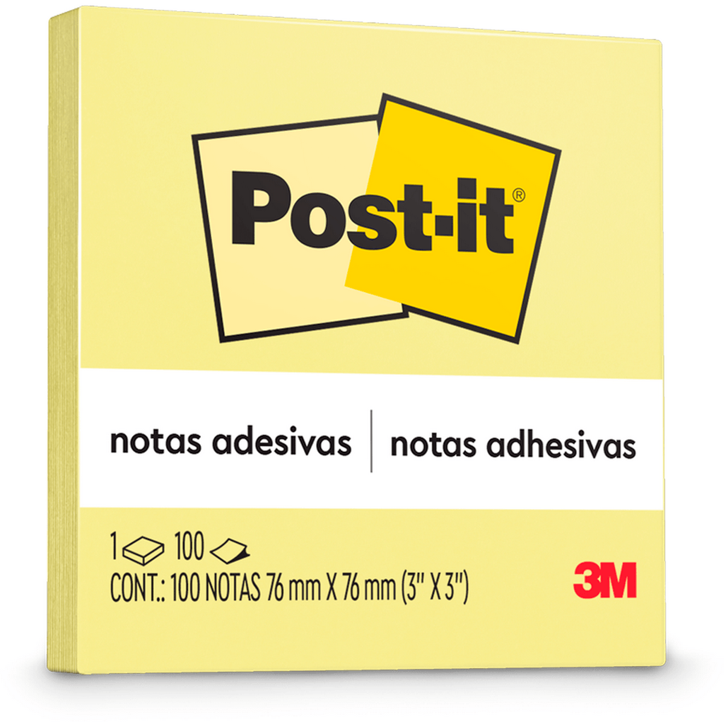 Bloco Adesivo Post It 3M Amarelo 76x76mm 100 Folhas