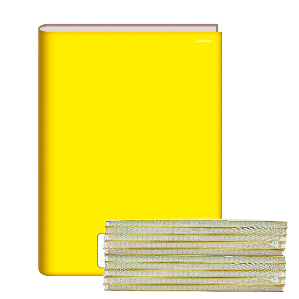 CADERNO BROCH. C/D UNIV. 48FLS STIFF AMARELO