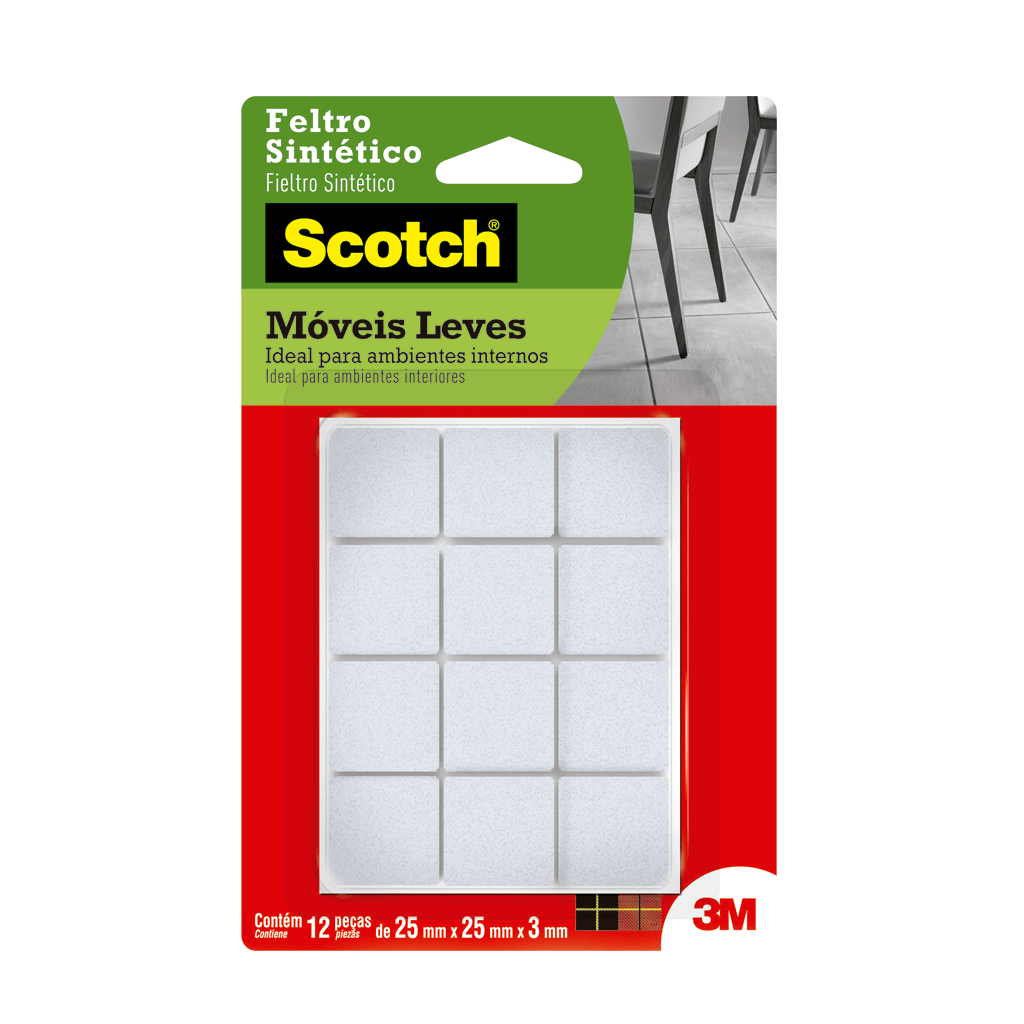 Feltro Sintético 3M Quadrado Branco M