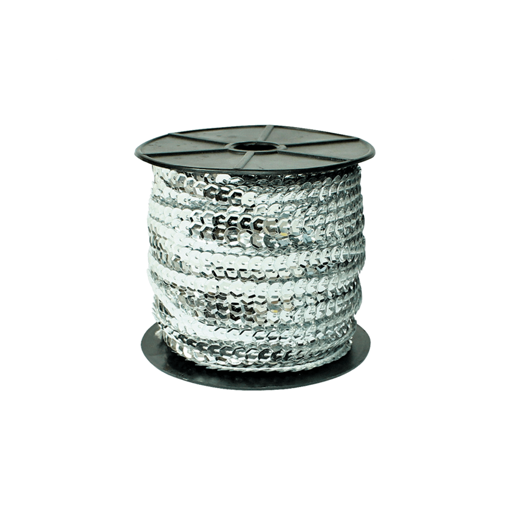 PAETE COSTURADO METALICO 6MM HM2403 01 PRATA