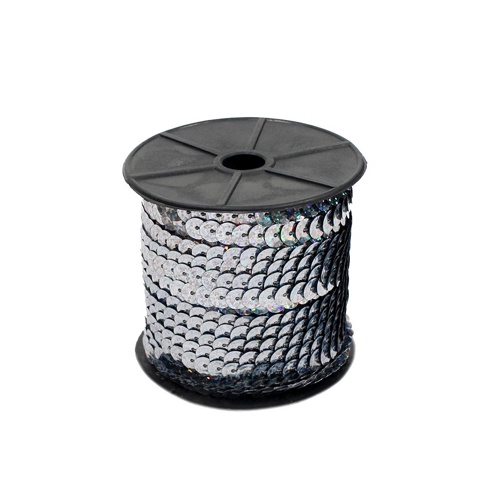 PAETE COSTURADO HOLOGRAFICO 8MM HM2402 50112 PRATA