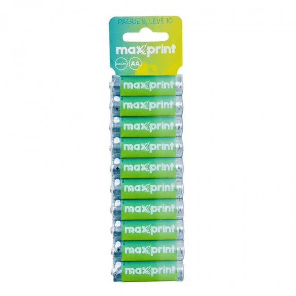 Pilha Alcalina Pequena Aa Cl 10 Unidades Maxprint