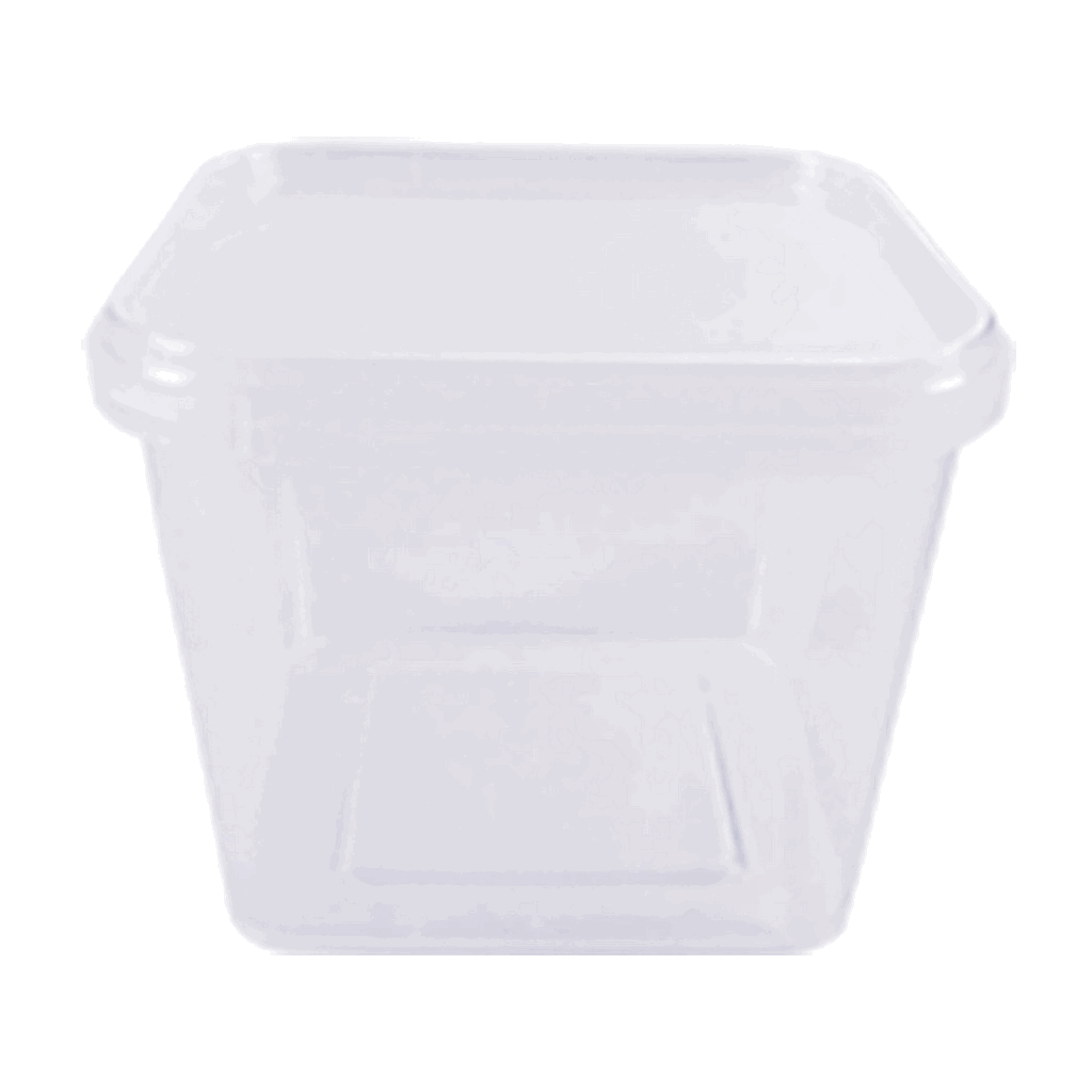 POTE PLASTICO C/TAMPA QUADRADO 250ML R.8466