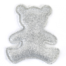 APLICACAO URSO GLITTER 2005C 4X5.5CM PRATA