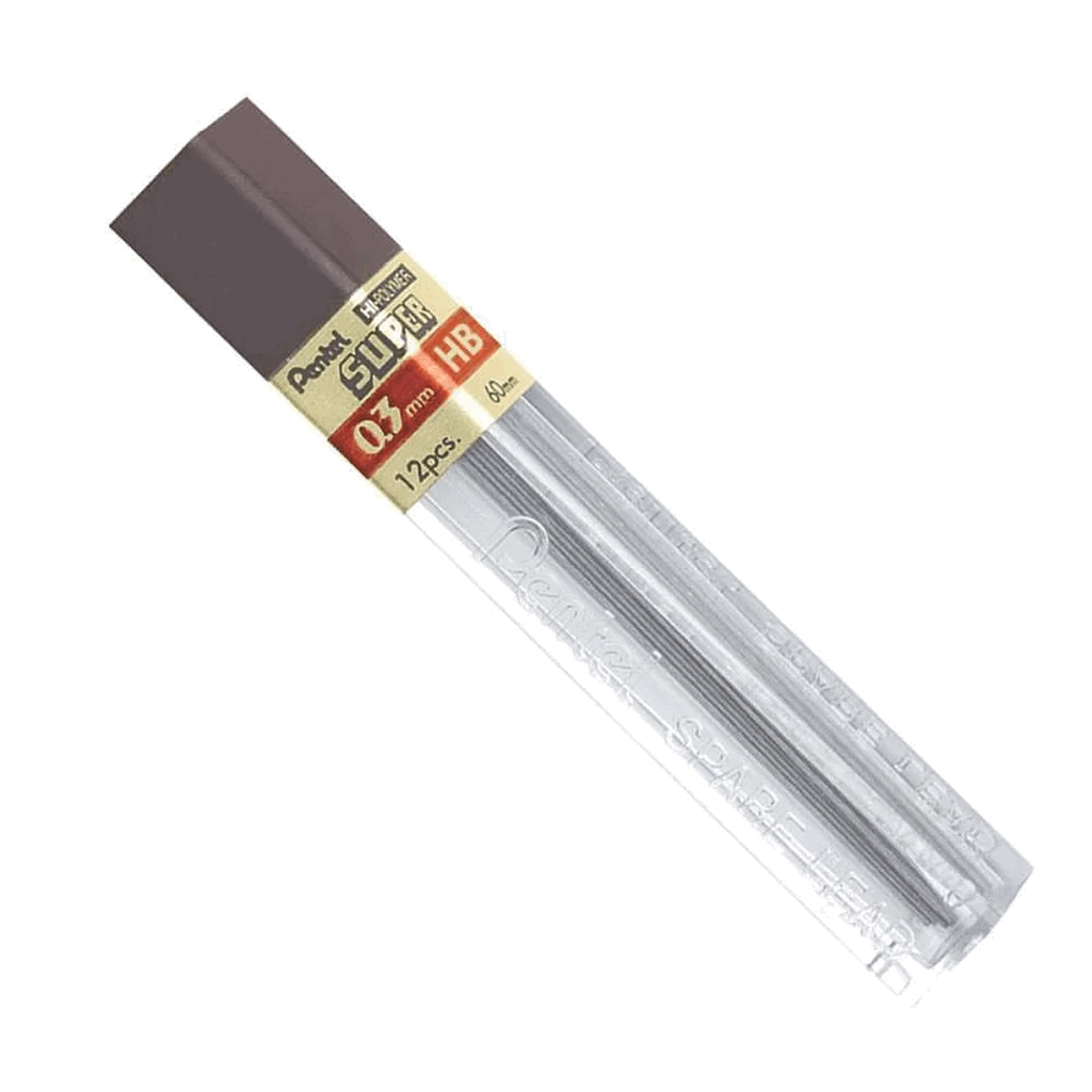 Grafite Hi-Polymer Super 0,3 mm Tubo C/12 Minas Pentel