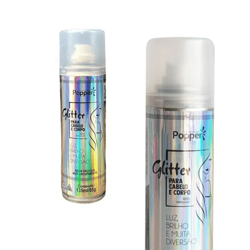 SPRAY GLITTER CORPO/CABELO 135ML R.9618-HW HOLOGRAFICO