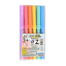 CANETA HIDROCOR 6 CORES PASTEL