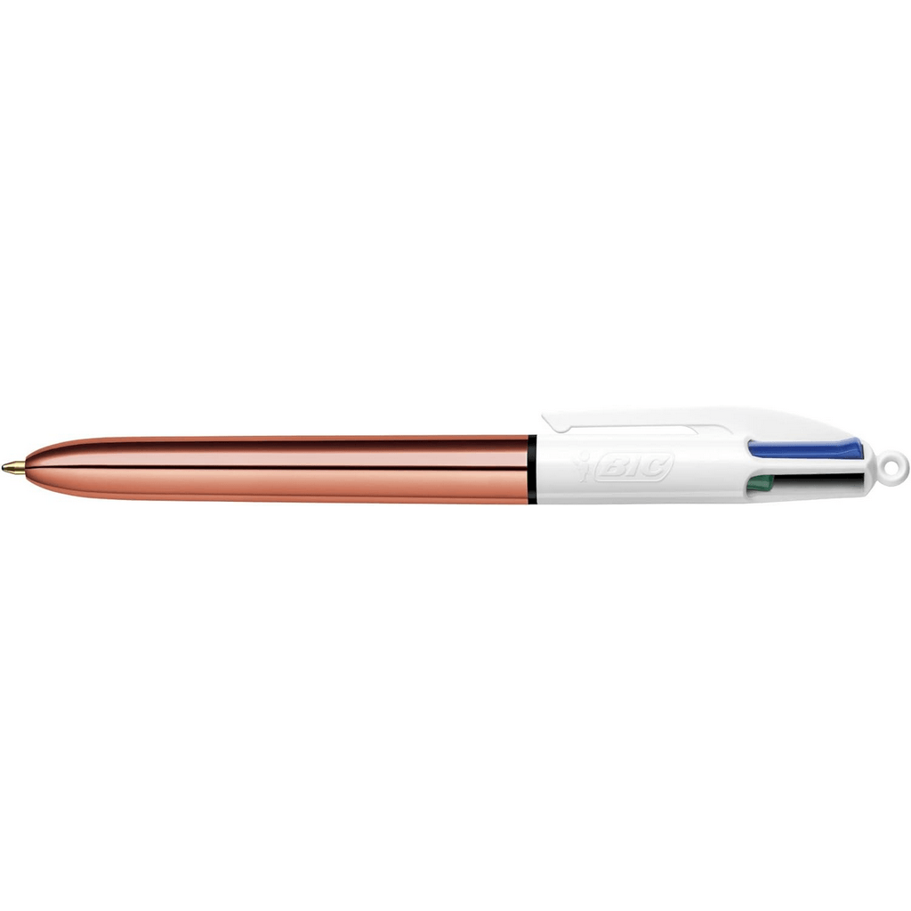 Encontraproduto.com.br - Caneta Bic 4 Cores Metallic Rose Gold 1un