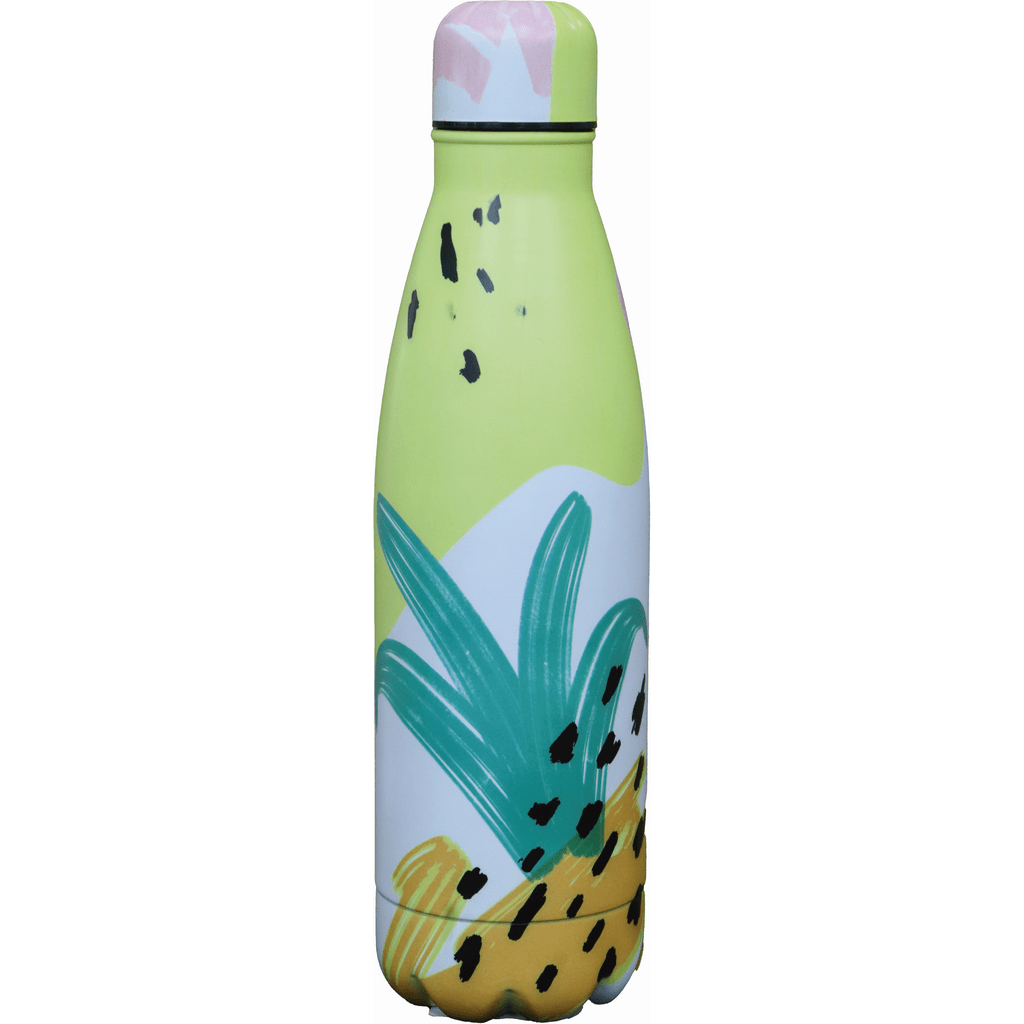 GARRAFA ALUMINIO ADESIVADA 500ML FLORES 3