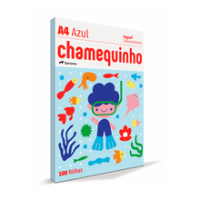 PAPEL CHAMEQUINHO A4 AZUL 75G 100FLS