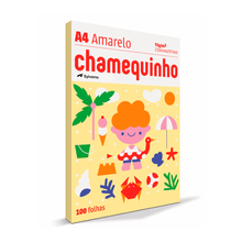 PAPEL CHAMEQUINHO A4 AMARELO 75G 100FLS
