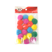 POMPOM 25MM PP-2.5  4 MULTICOR