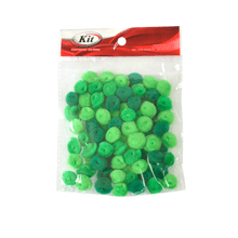 POMPOM 15MM PP-1.5 DEGRADE VERDE