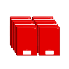 CADERNO BROCH. C/D 1/4 48FLS STIFF VERMELHO 140X202MM