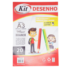 BLOCO ESCOLAR DESENHO A3 20FLS 140GRS R.5681RL LIVRO
