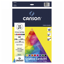 PAPEL CRIATIVO CARD A4 120GR 24FLS COLORIDO R.66667163