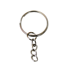 ARGOLA CHAVEIRO C/CORRENTE 25MM LD-056 NIQUELADO