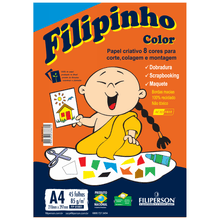 PAPEL FILIPINHO COLOR A4 45FLS 85GR COLORIDO R.1661