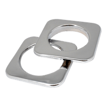 ILHOS PLASTICO QUADRADO GRANDE 28MM CROMADO