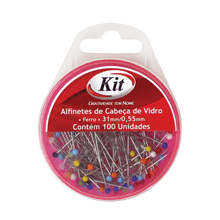 ALFINETE CABECA VIDRO 31MM X 0.55MM P-1