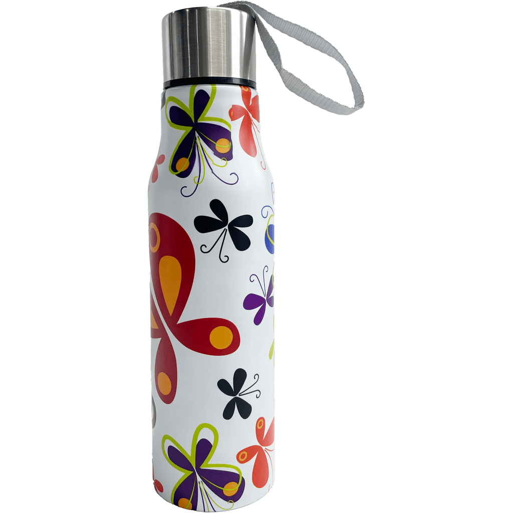 GARRAFA ALUMINIO ADESIVADA 700ML R.G093-700SS BORBOLETA