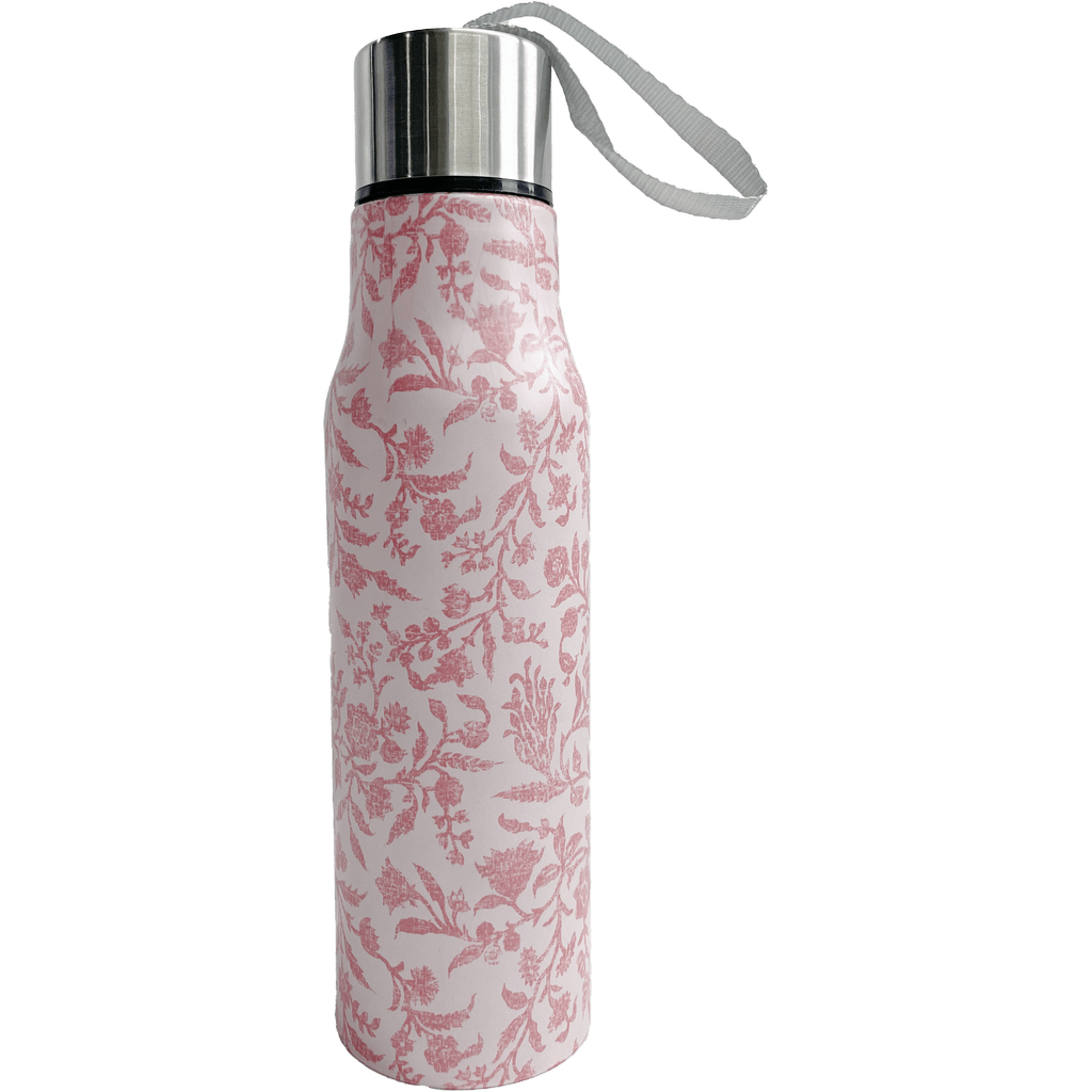 GARRAFA ALUMINIO ADESIVADA 700ML R.G093-700SS FLORAL ROSA