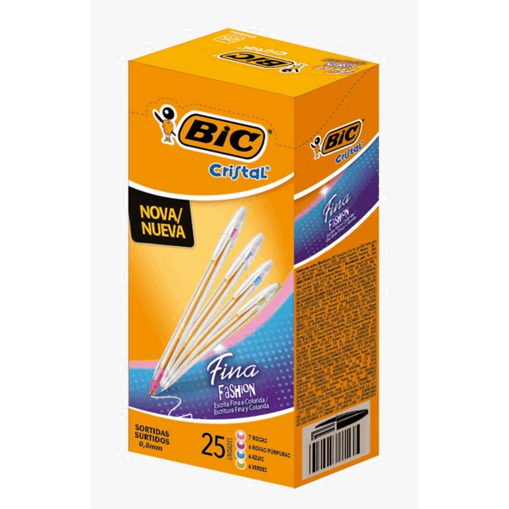 CANETA BIC CRISTAL FASHION 0.8 SORTIDA R.530023