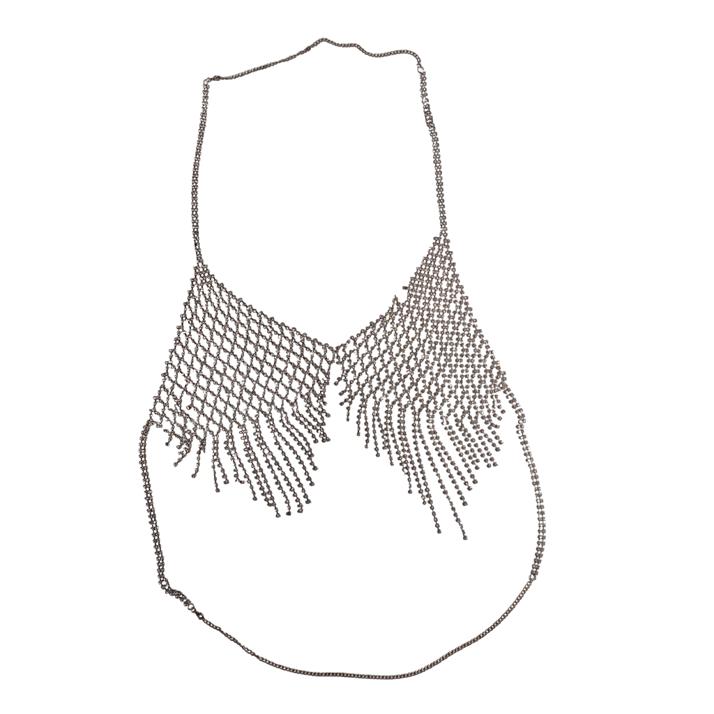 TOP CORRENTE FASHION STRASS FRANJAS HL2407 PRATA