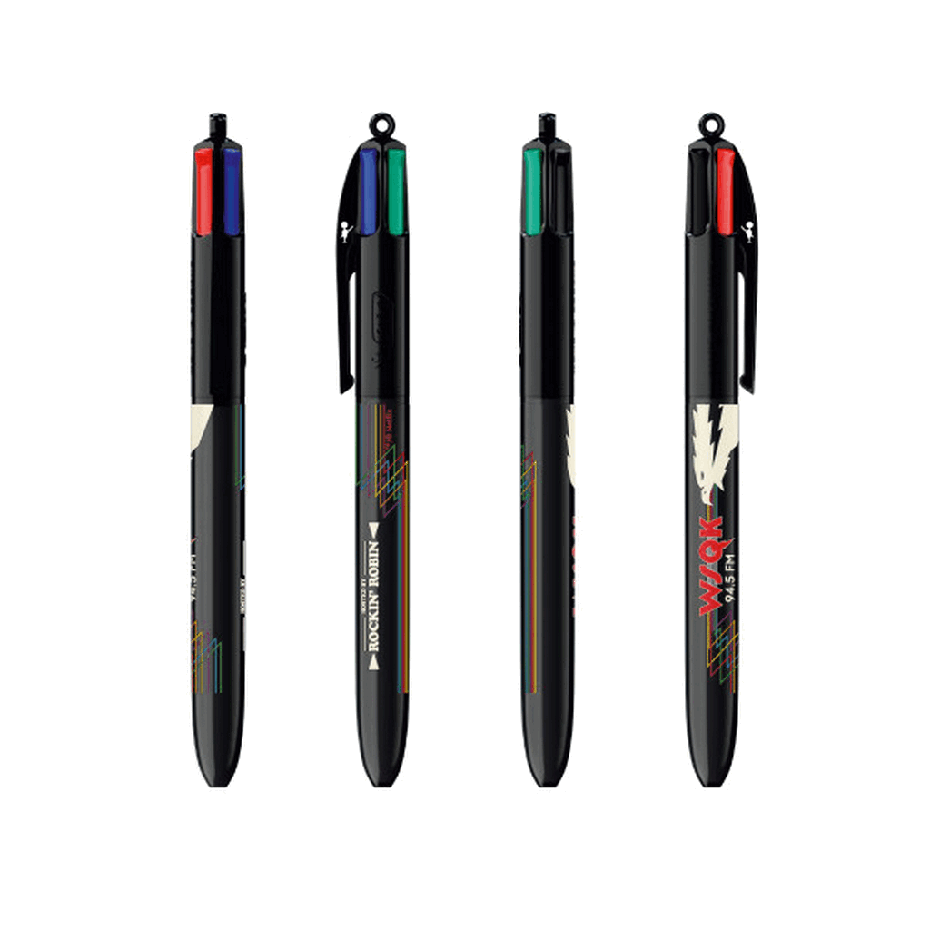 Encontraproduto.com.br - Caneta Bic Retrátil Stranger Fight Squawk 4Cores un