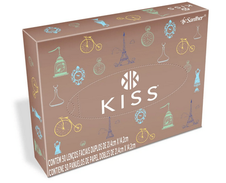 LENCO DE PAPEL KISS 21X14CM FOLHA DUPLA R.LFA50