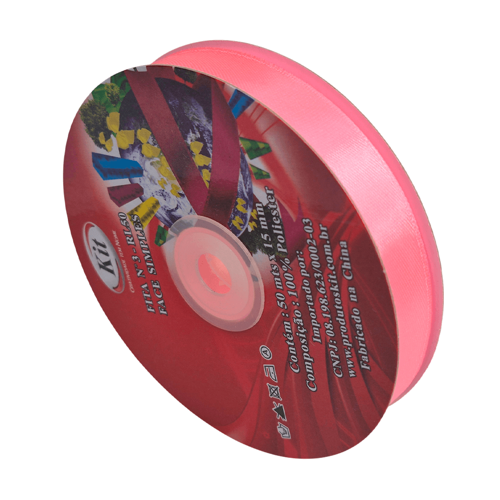 FITA CETIM  50MTS N.03 15MM 147 ROSA MEDIO
