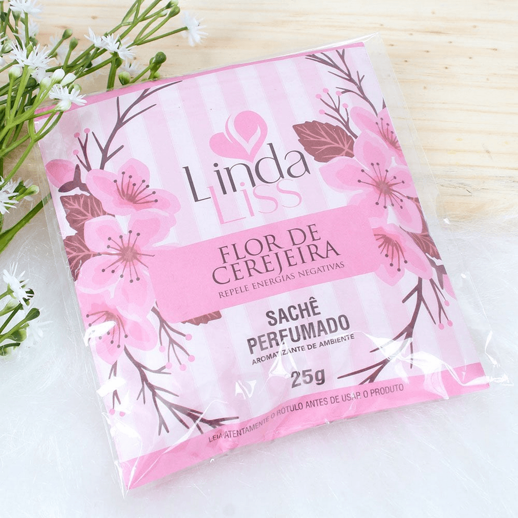 SACHE AROMATIZANTE 25G LINDA LISS FLOR DE CEREJEIRA - Lojas Caçula