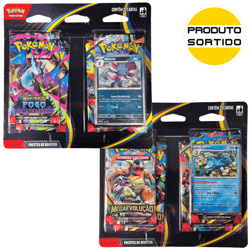 JOGO POKEMON TCG BLISTER QUADRUPLO C/24+1 - Lojas Caçula