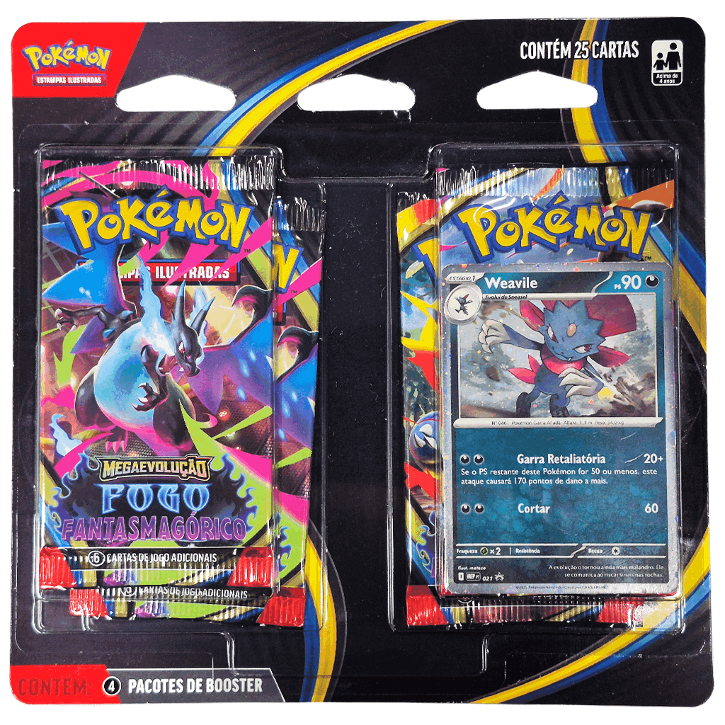 JOGO POKEMON TCG BLISTER QUADRUPLO C/24+1 - Lojas Caçula
